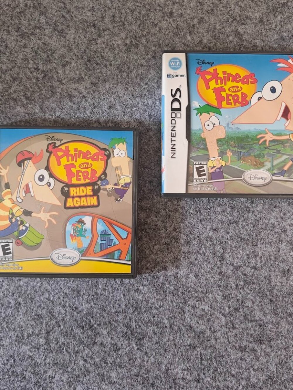 Phineas and Ferb DS + Ride Again DS Game Lot Preowned 2 Game Set